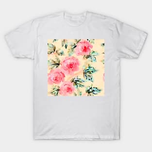 Watercolor shabby chic roses T-Shirt
